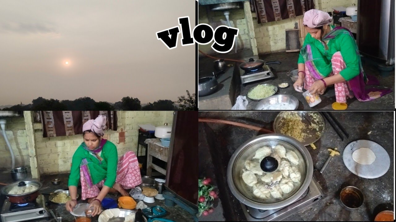 आज सुबह सुबह बच्चों के लंच में मोमोज बनाया ⭐