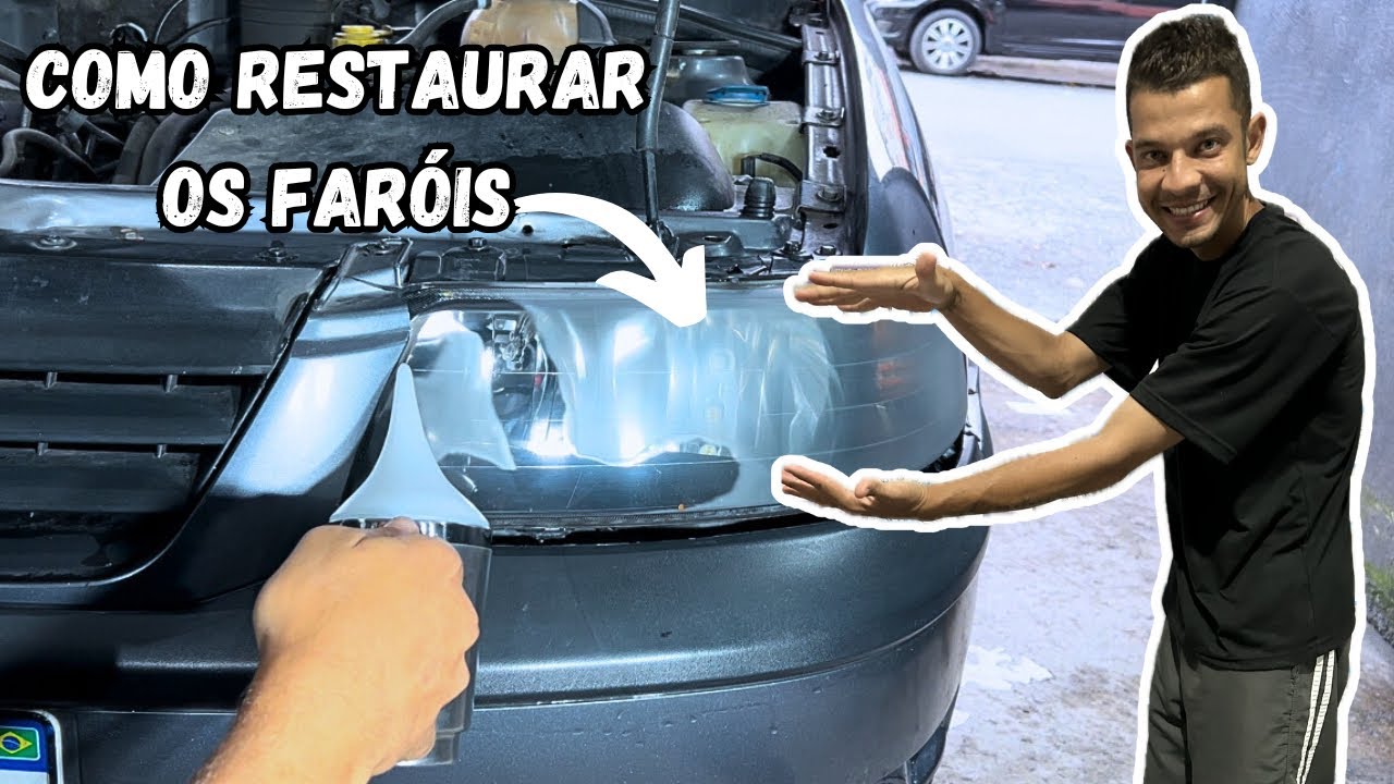 Restauração de faróis com polímero