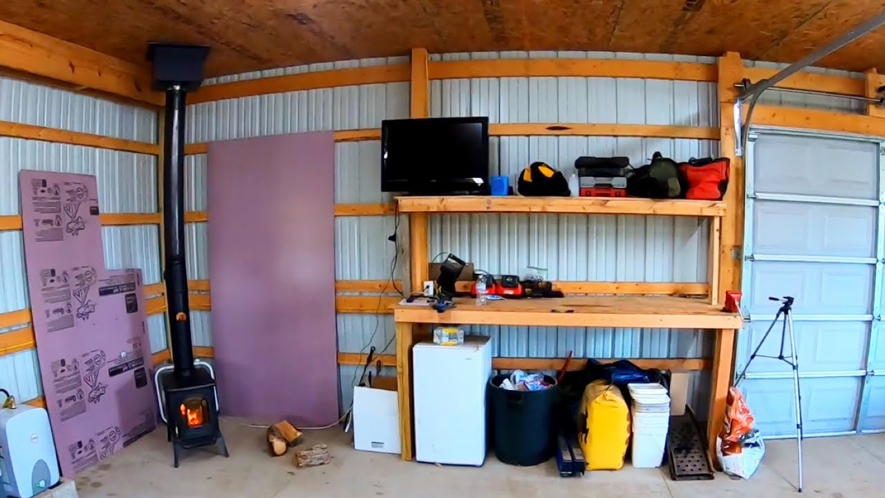 Insulating Our Pole Building Garage And Installing A Wood Stove