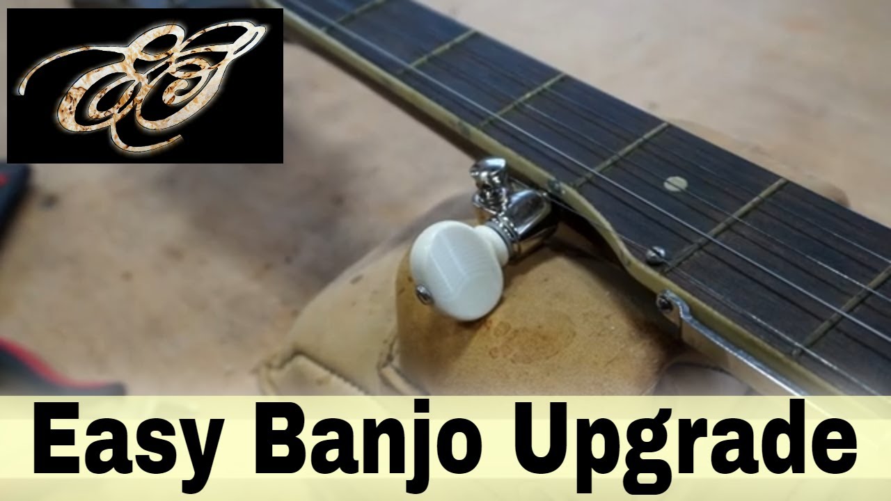 Upgrading a Cheap Banjo by Replacing a Fifth String Friction Peg with a Geared Peg