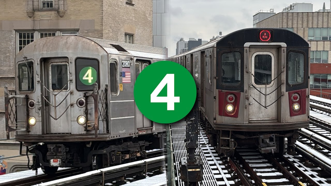 R142, R142A, and R62A (4) Train action along Jerome Avenue