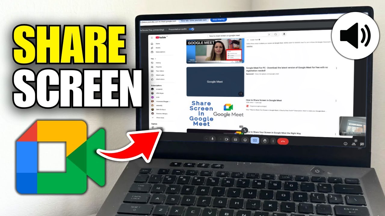 How To Share Screen With Sound on Google Meet