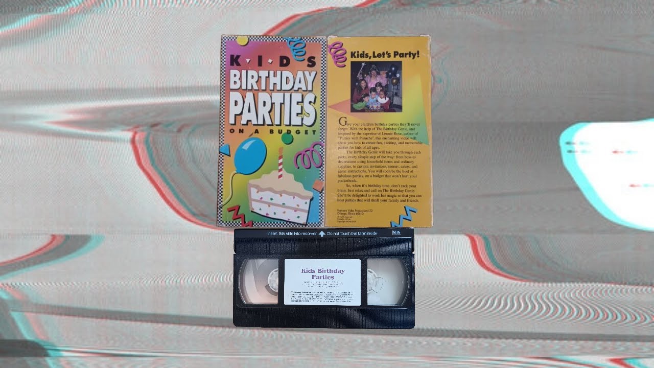Kids Birthday Parties On A Budget Instructional VHS 1990