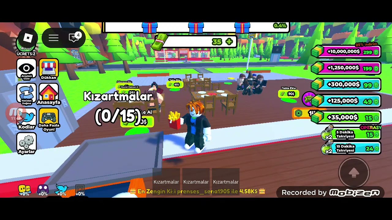 Roblox da ilk videom Burgeria Tycoon oynadık 