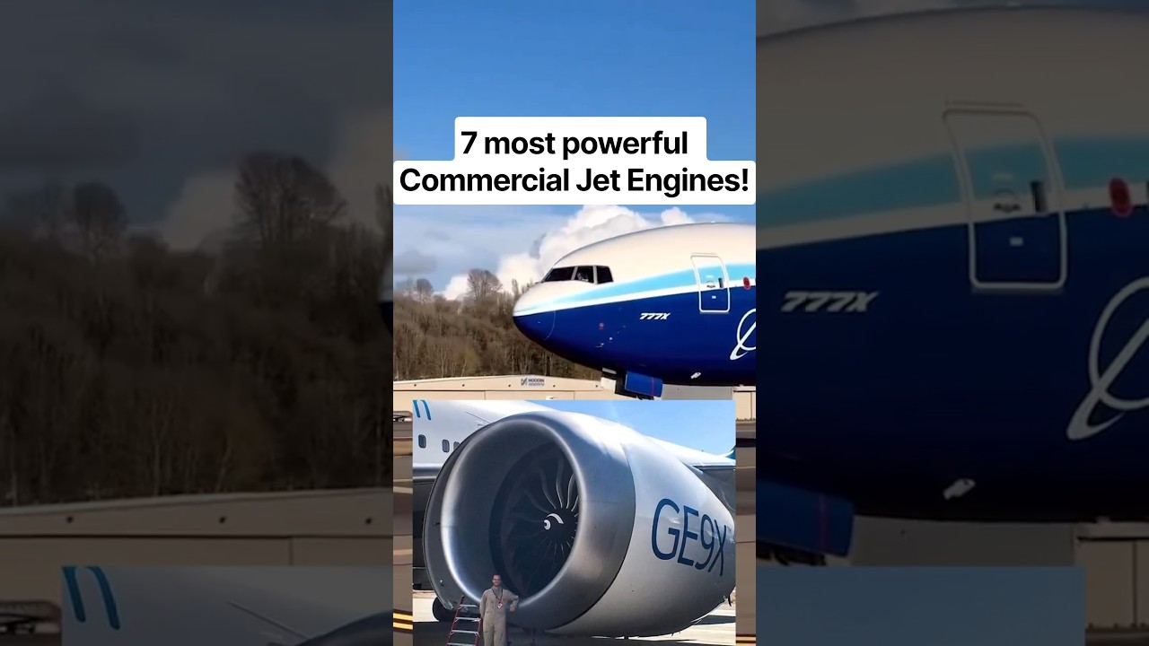 7 MOST POWERFUL COMMERCIAL JET ENGINES #airbus #aviation #boeing #trending #viral #shorts #jet
