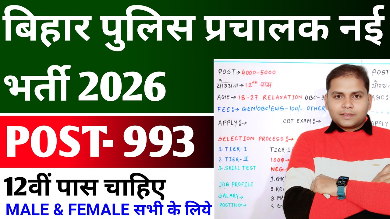Bihar Police Prachalak Bharti 2026 | Bihar Police Vacancy 2026 | Prachalak Kya Hota Hai | Job Profil