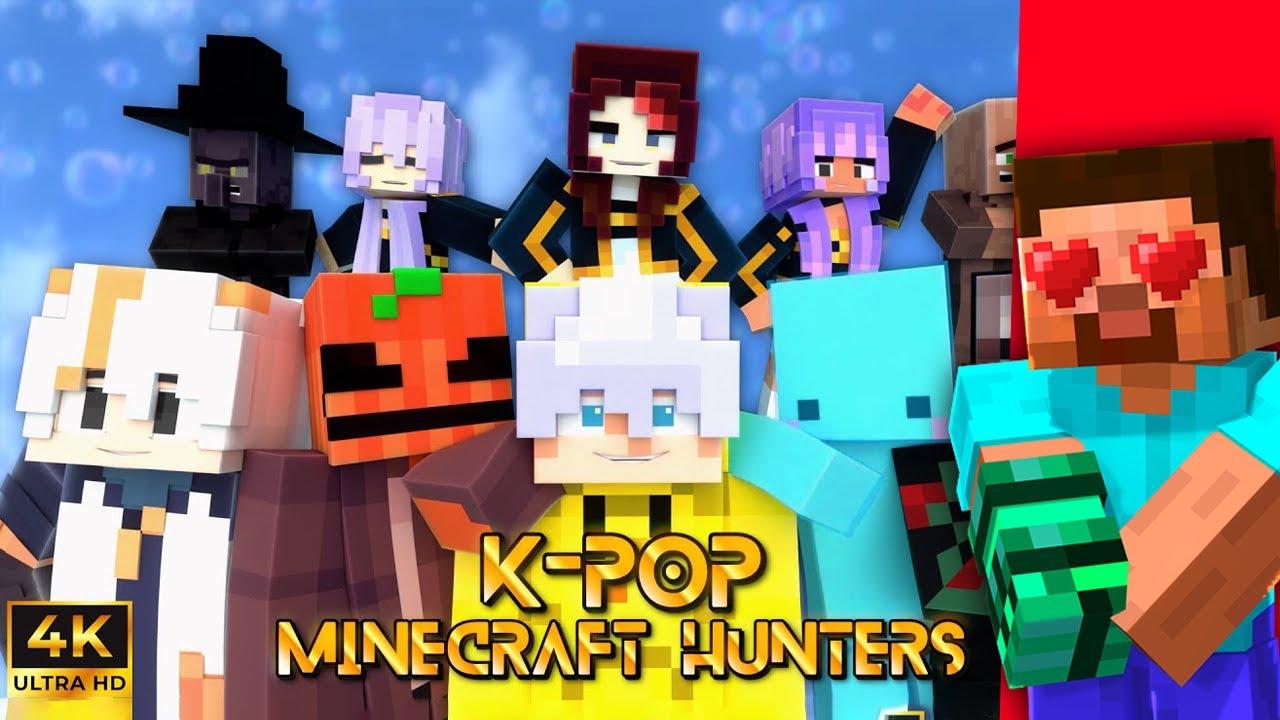 K-POP MINECRAFT HUNTERS 🎬 Película Animada de Minecraft | (K-Pop Demon Hunters) | AND Reacciona