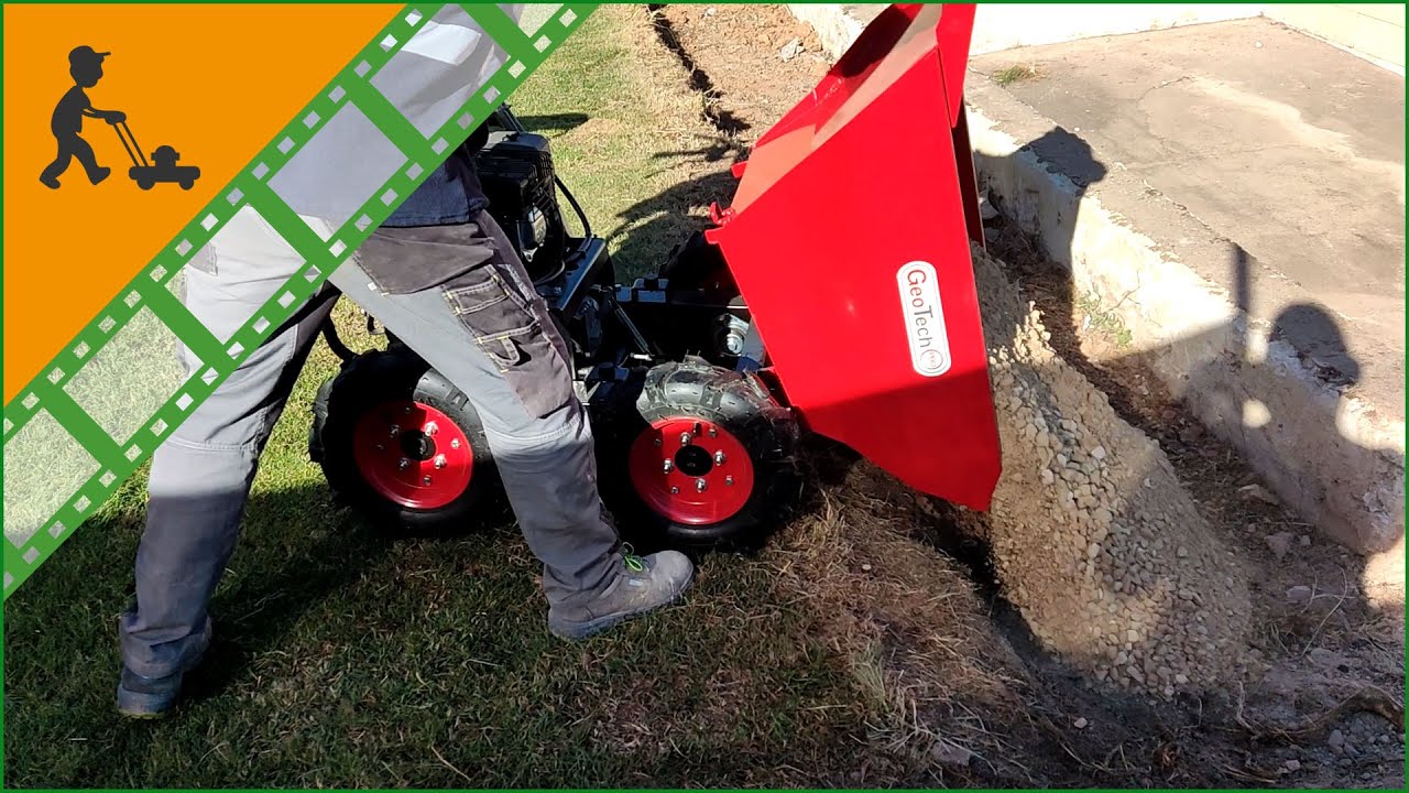 Motocarriola GeotechPro GEOTRAK 400 - Cassone dumper 400 Kg - 4 ruote motrici: funzionamento