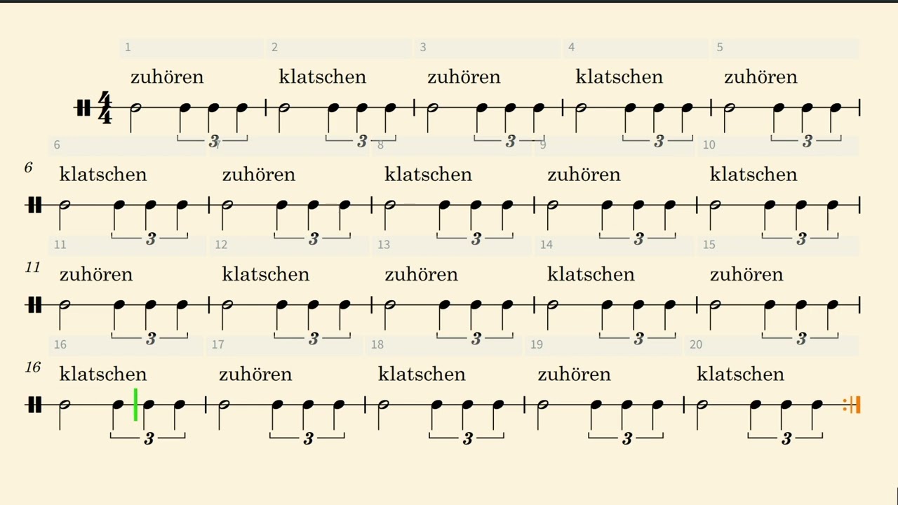 Rhythmus &Uuml;bung viertel Triolen
