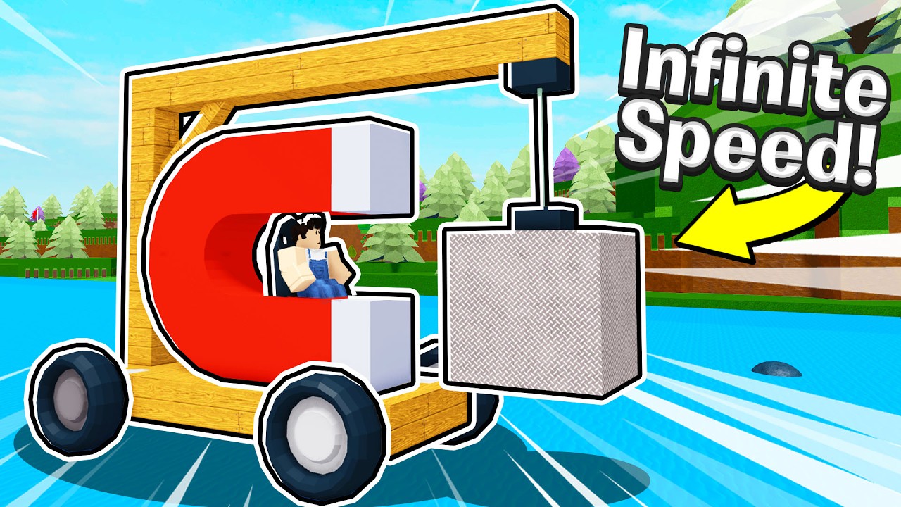 GIANT MAGNET CAR to travel at HYPERSPEED! Roblox Build a Boat