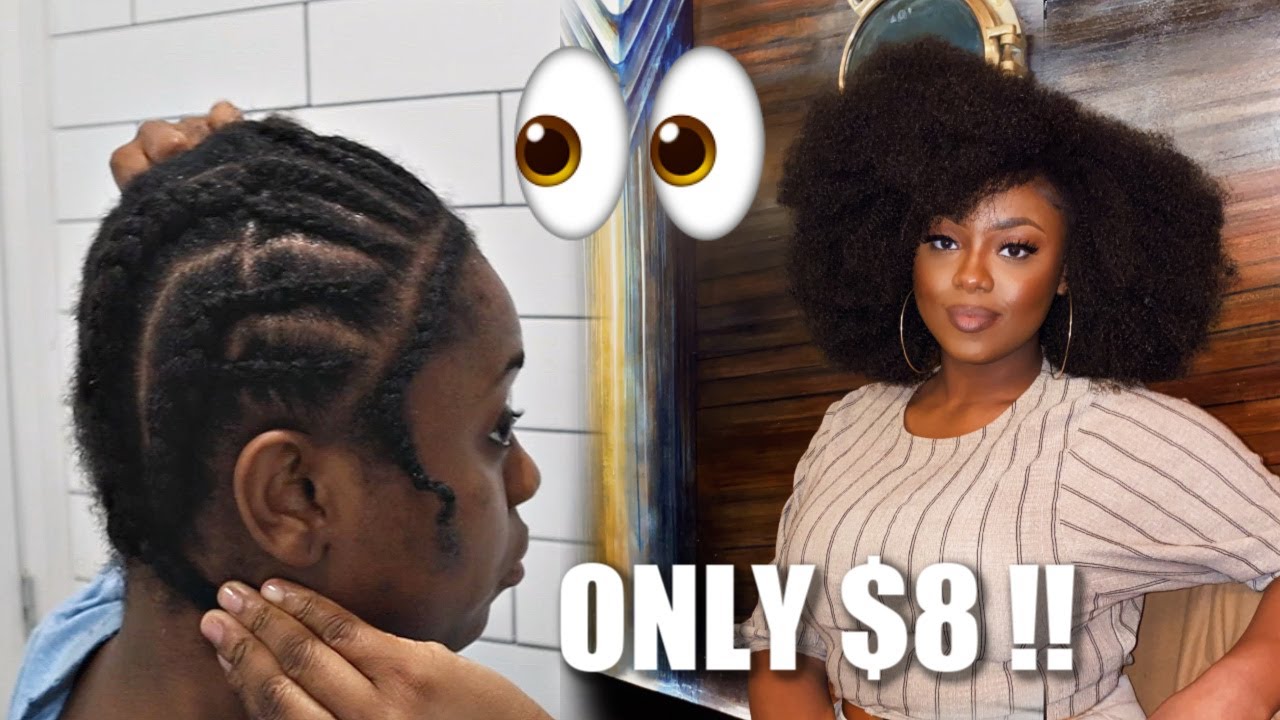 ONLY $8! CROCHET BRAIDS AFRO TUTORIAL