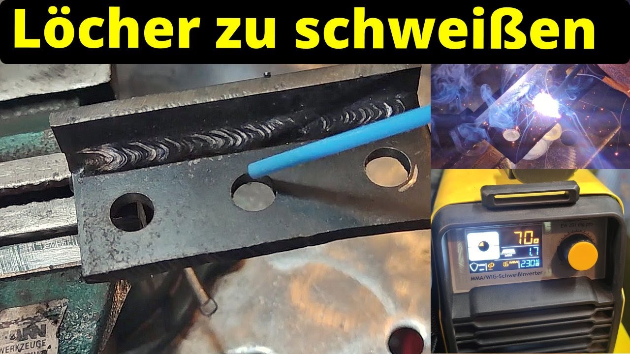 Löcher mit Stabelektrode zu schweißen