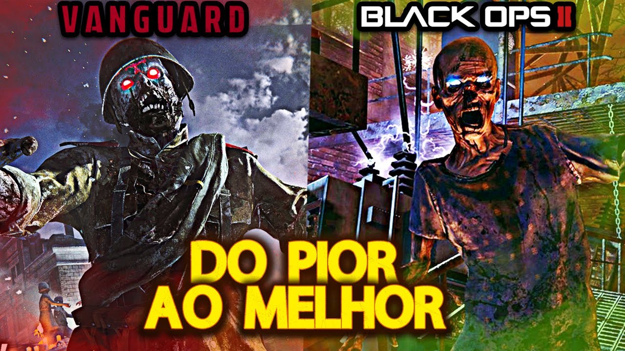 TODOS OS COD ZOMBIES DO PIOR AO MELHOR!!! (WaW até Vanguard)