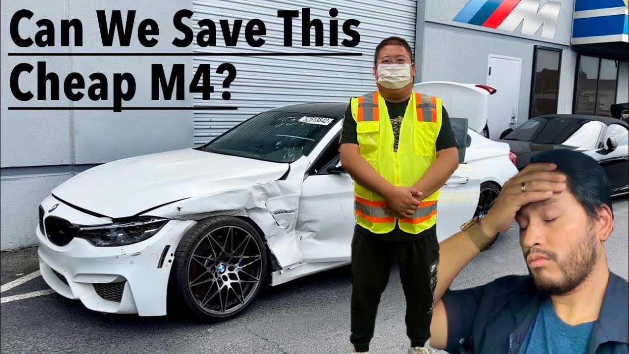 Восстановление разбитого BMW M4 Competition F82 моего соседа: замена передней стойки и рычага под...