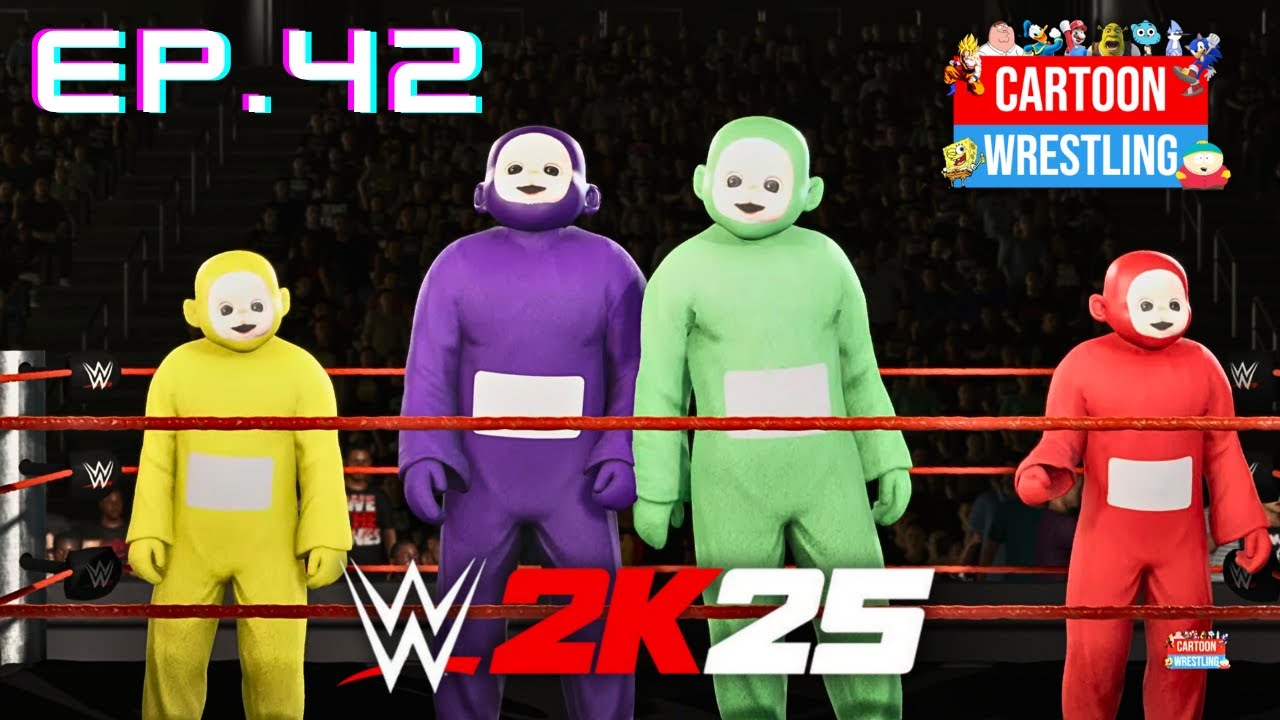 Телепузики ДЕБЮТИРУЮТ в режиме Cartoon Wrestling Universe WWE2K25!!!