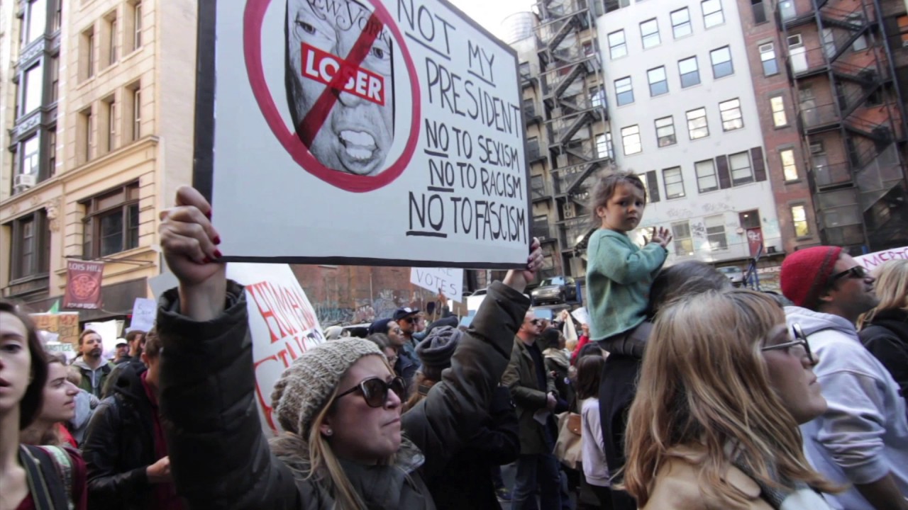 NOT MY PRESIDENT. Anti-Trump March - New York, Nov 12 2016