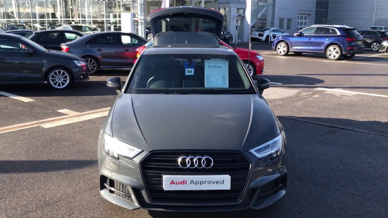 GJ18 WDM Audi A3 Sportback Black edition at Blackburn Audi
