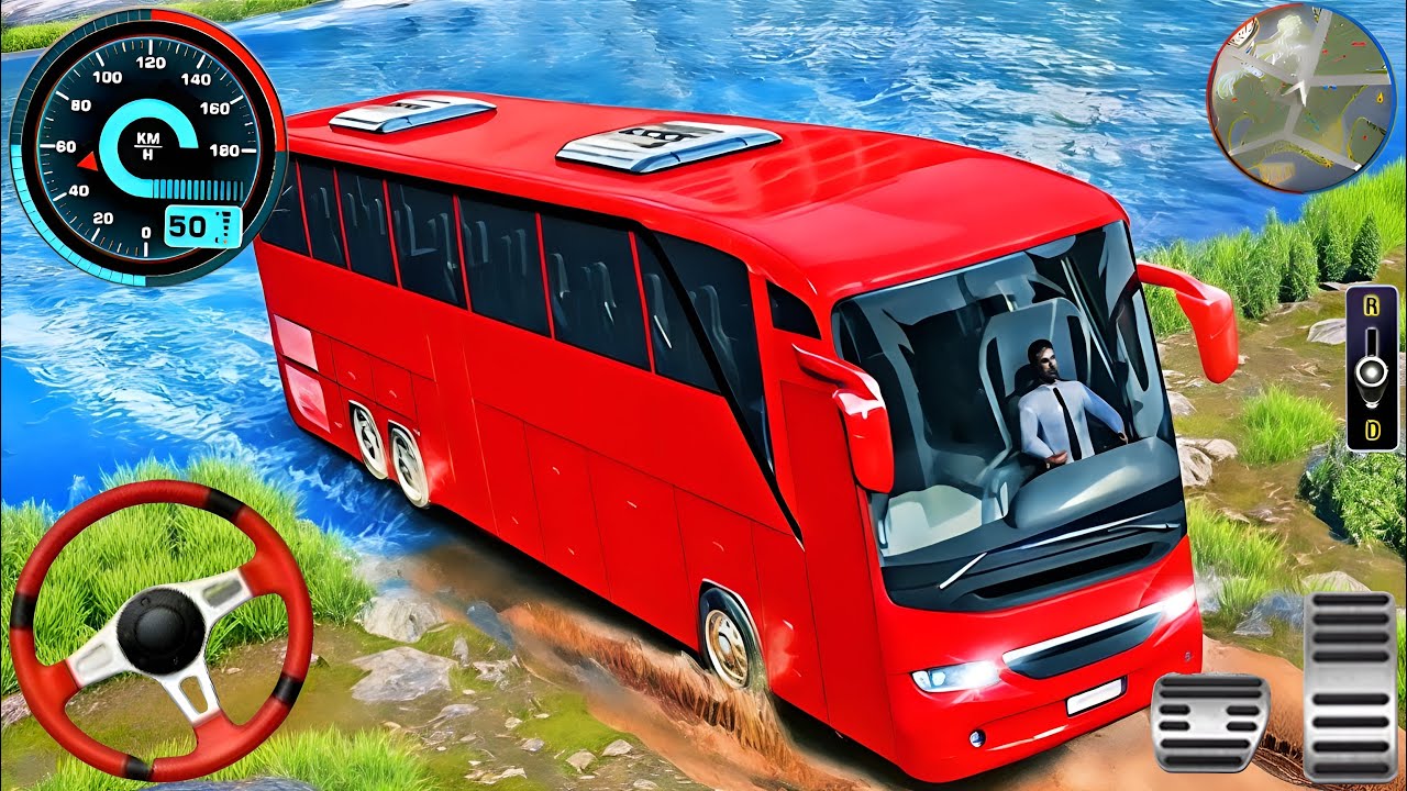 Offroad Bus Simulator 3D Game  - City Coach Bus Simulator Game 2025 - Andriod Gameplay