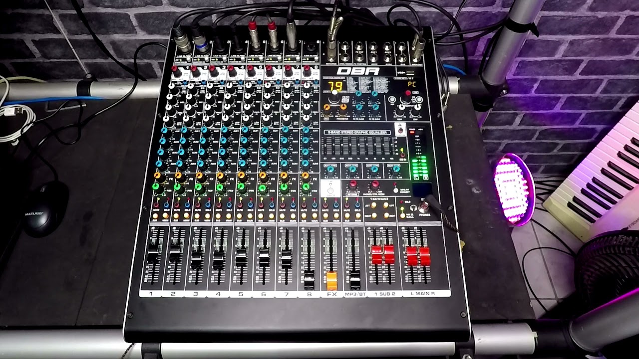 MIXER DBR DM8 USB- Dica de Mixer e Monitor para Tecladistas
