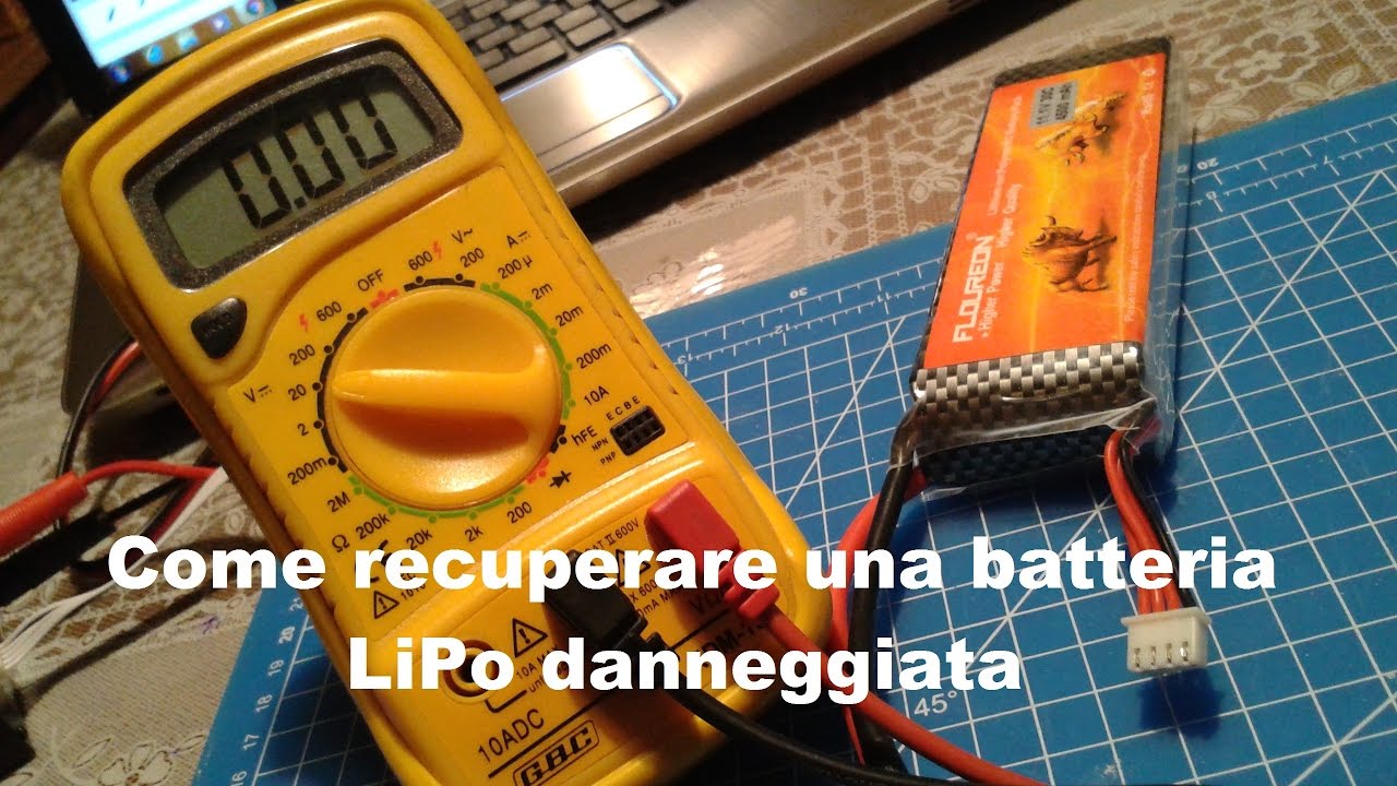 Come recuperare una batteria LiPo danneggiata - How to recover a damaged LiPo battery