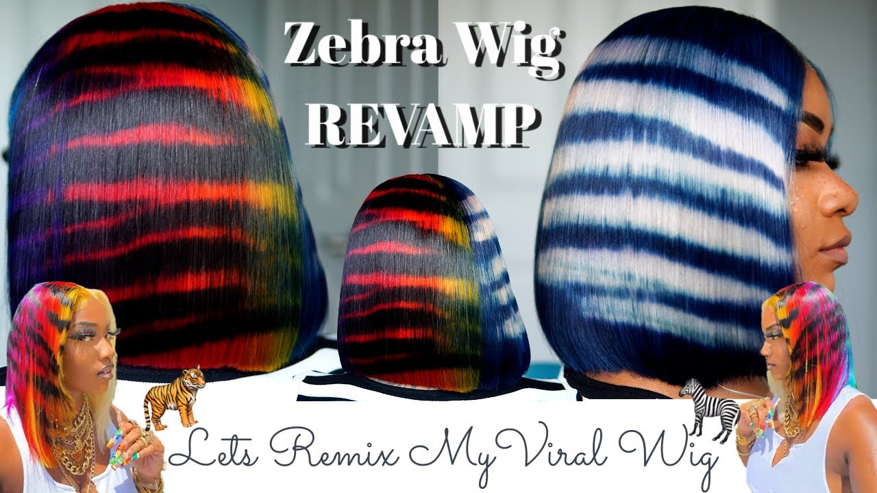 Lets REVAMP My Viral 🐅 ZEBRA / TIGER WIG 🦓 | Split Dye Wig | Shambrey Hair | Laurasia Andrea Wig
