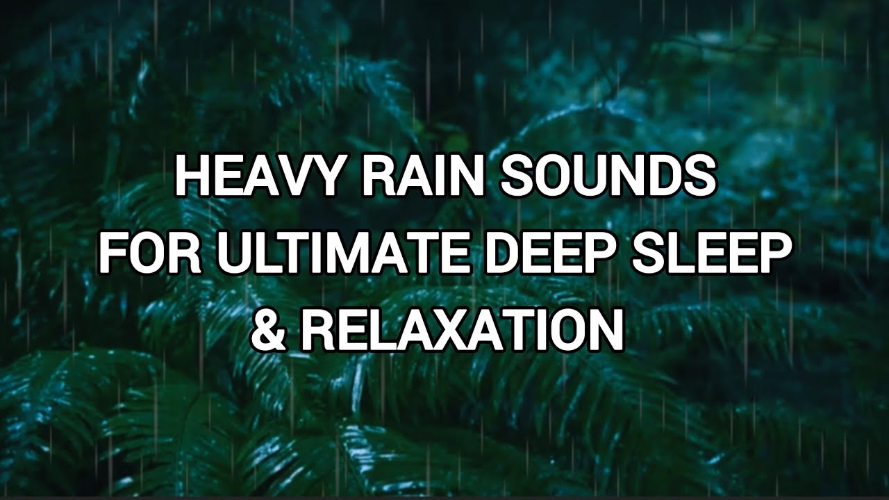 🌧️ 2 HOURS Heavy Rain Sounds on Green Leaves | Ultimate Deep Sleep & Relaxation Therapy