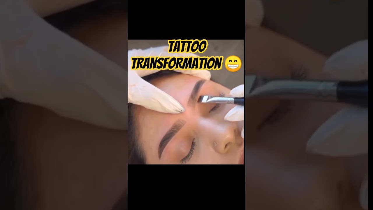 eyebrow tattoo transformation 