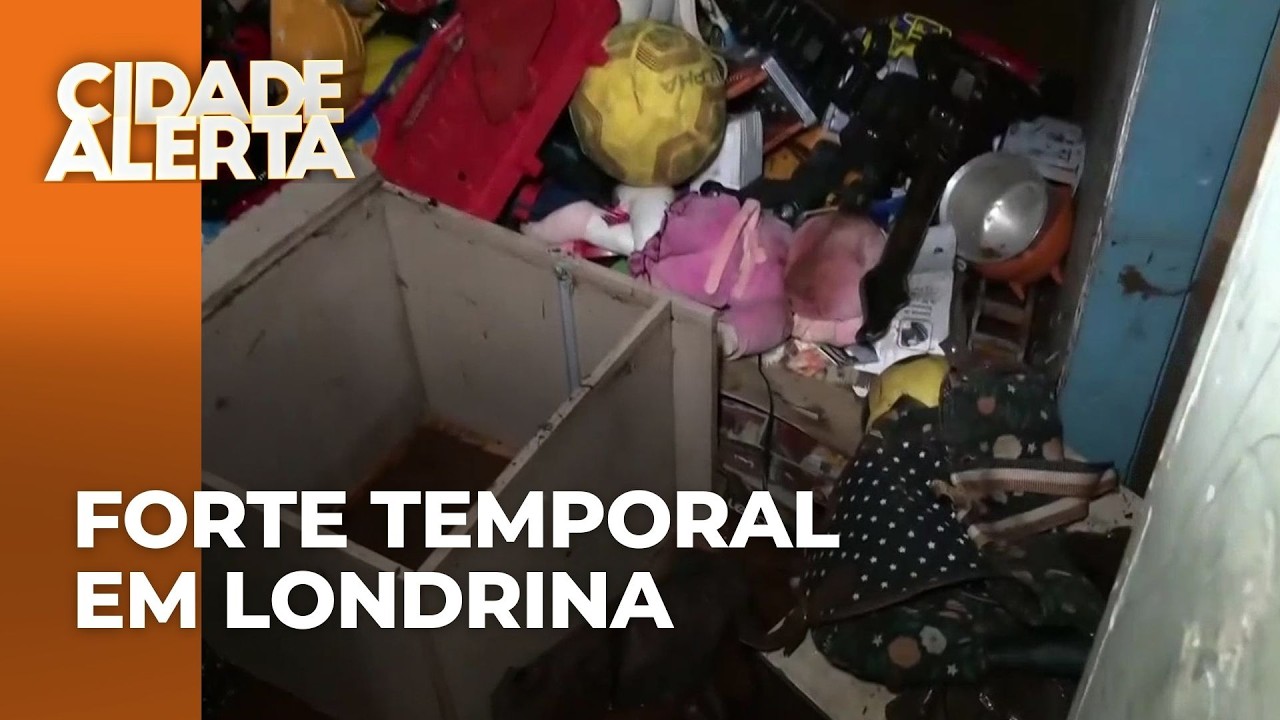 Chuva faz água subir rápido e mobiliza moradores da Zona Norte de Londrina