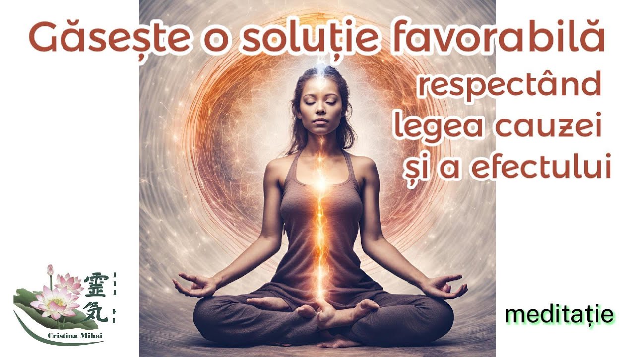 GĂSEȘTE O SOLUȚIE FAVORABILĂ respectând legea cauzei și a efectului (legea karmei)