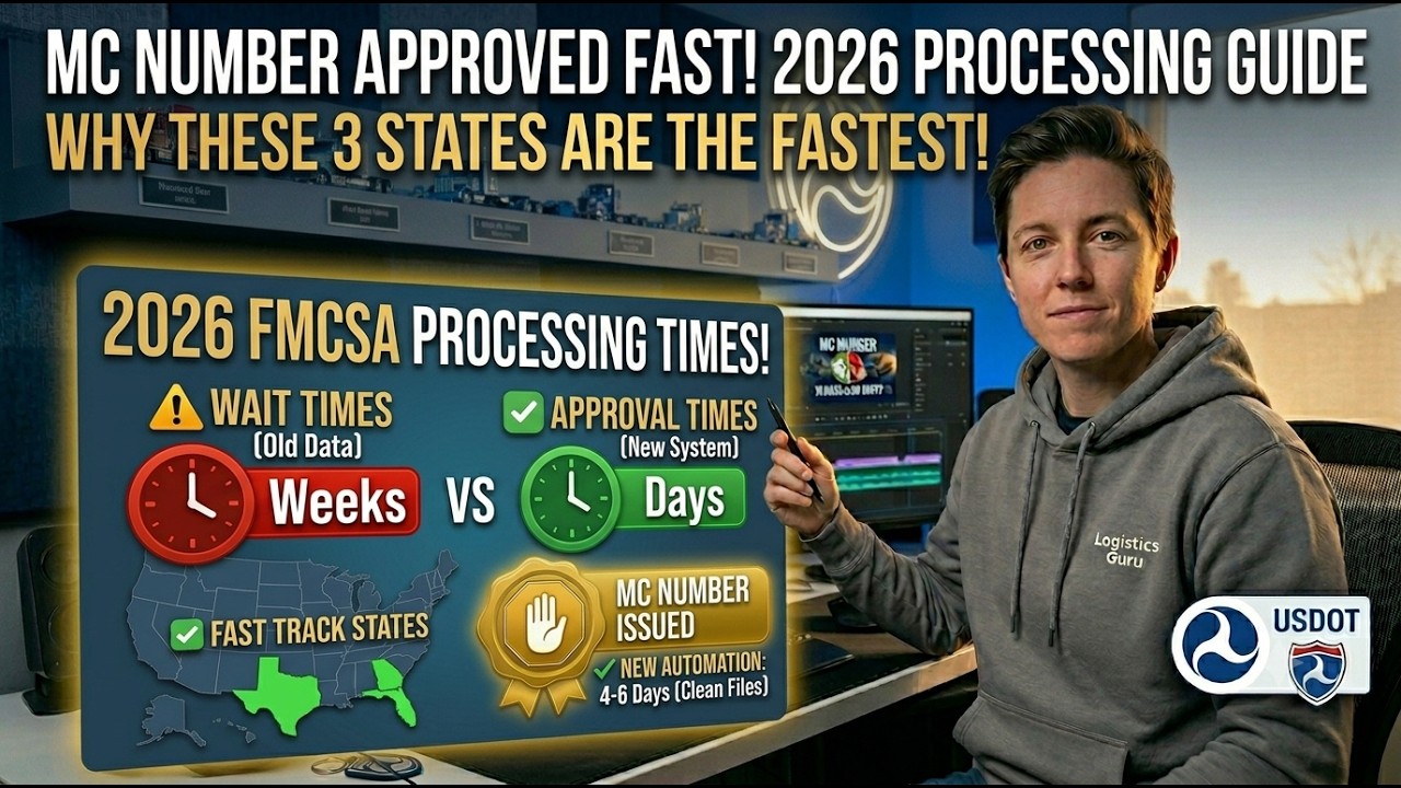 FMCSA New Authority Processing Time 2026 | Fastest States for MC Number Approval.