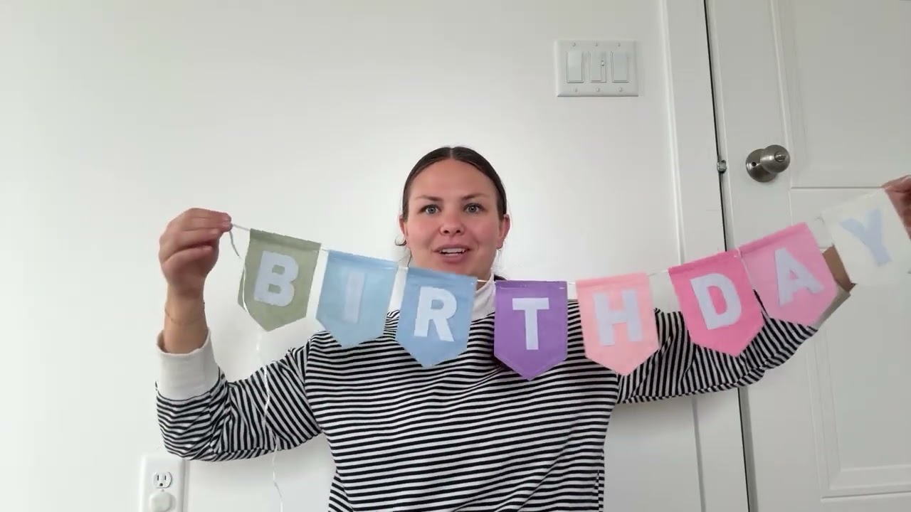 Felt Happy Birthday Banner & Balloons Unboxing & Review
