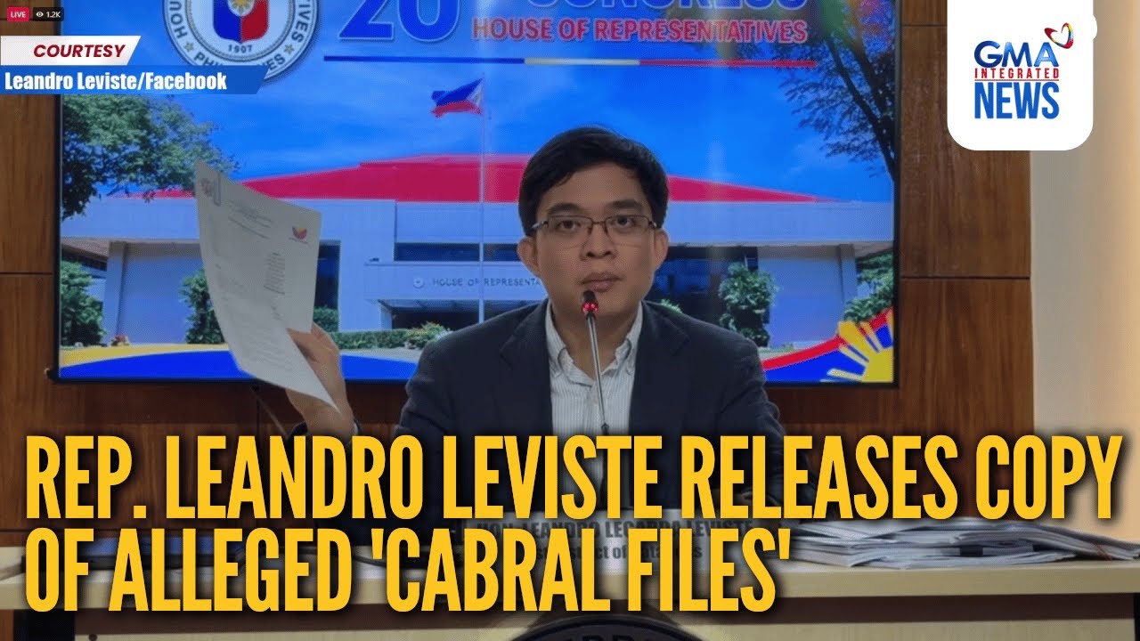 FULL - Rep. Leandro Leviste releases a copy of the alleged 'Cabral files' | GMA Integrated News