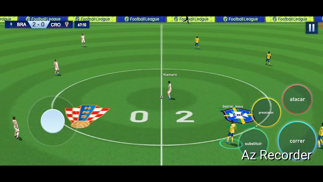 Gameplay  football league 2024 copa  2006. 1° rodada  Brasil 🇧🇷 VS 🇭🇷 Croácia
