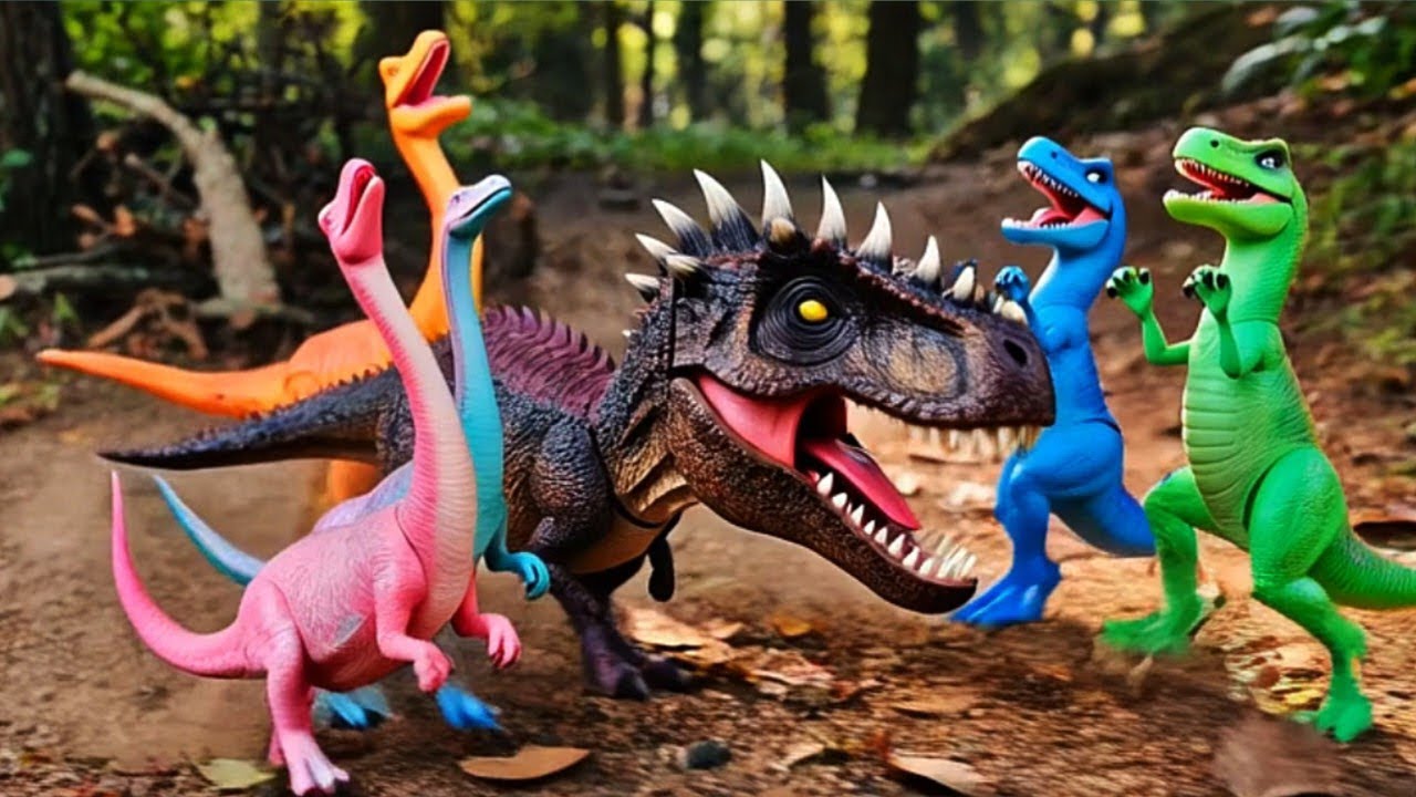 Menemukan mainan dinosaurus t-rex /Brontosaurus/ KingKong/Godzilla/Gorila