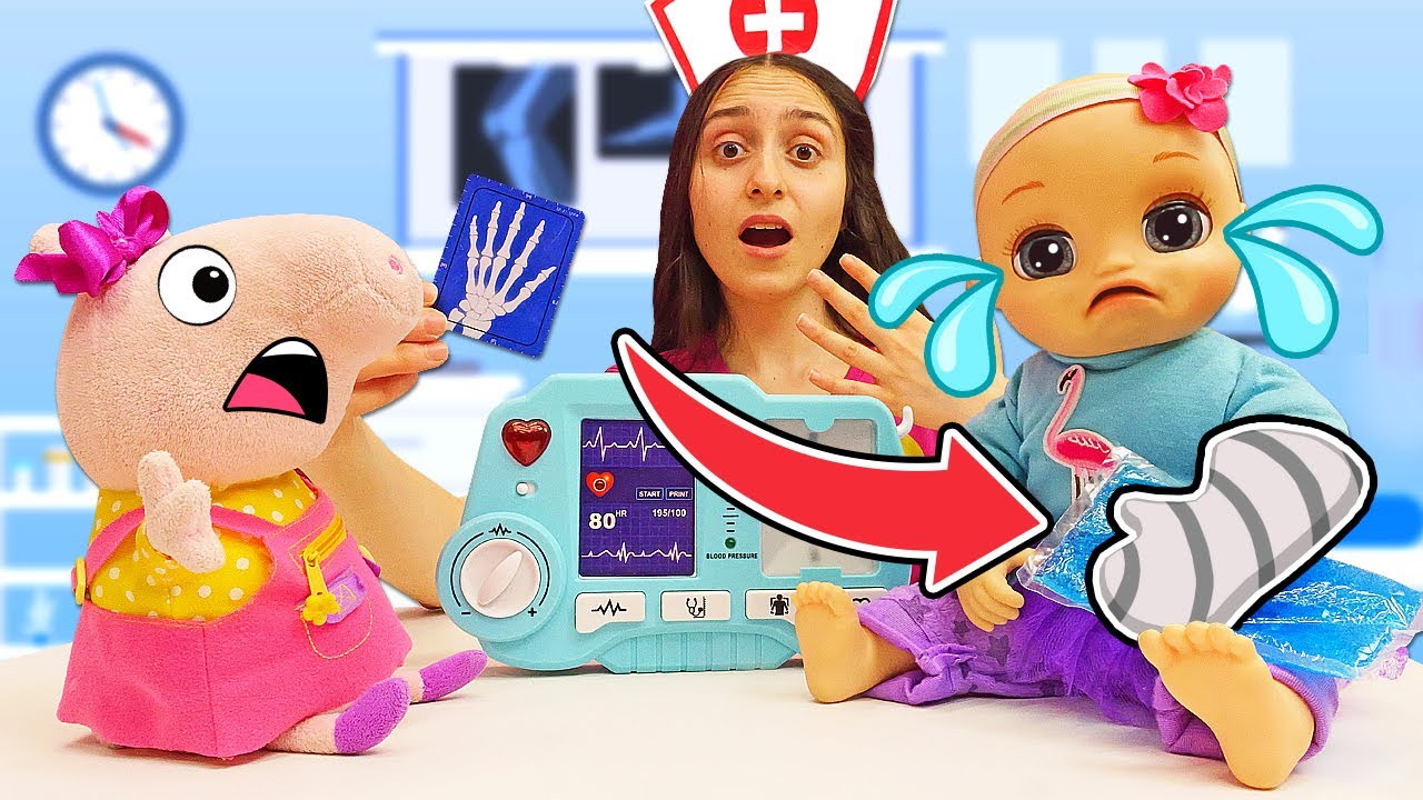 Oh no, la bambola baby Alive si è fatta male! Giochi del dottore per bambini piccoli