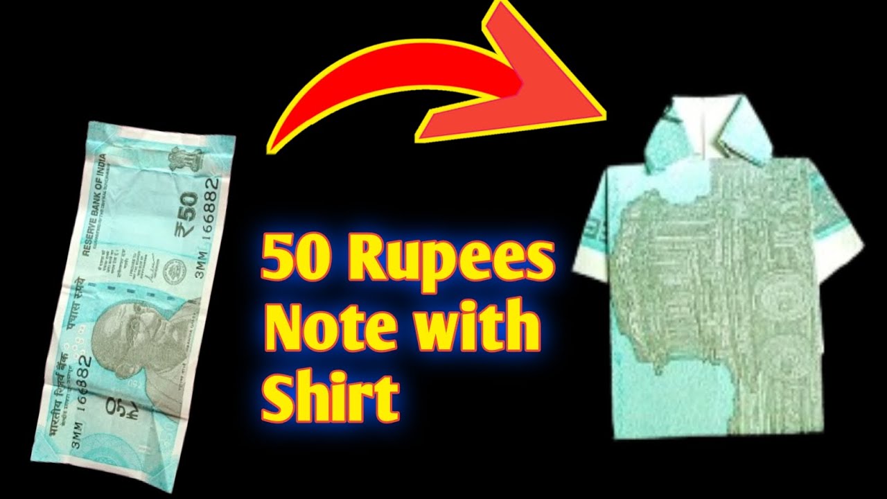 Paper craft । DIY - Origami Shirt 👕। Turn 50 rs. Note with shirt। Paper Shirt [ Apna Drawing Art]