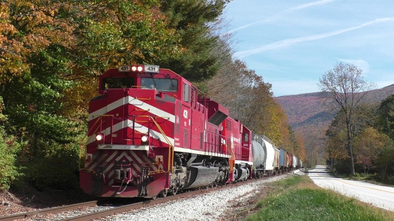 Vermont Rail System: RDHJ with newly painted 201 and sold Green Mountain Coaches: 10/12/2022