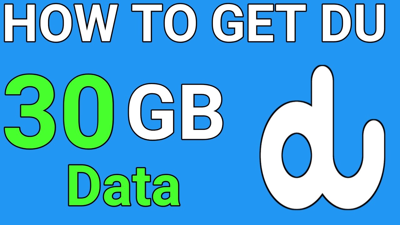 Du Sim 30 GB Data Offer?