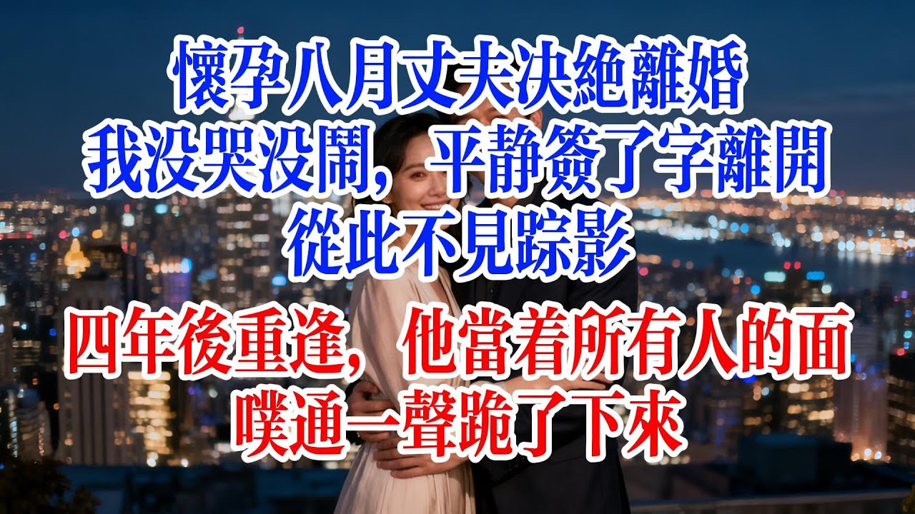 懷孕八個月丈夫決絕離婚。我沒哭沒鬧，平靜簽了字離開，從此不見蹤影。四年後重逢，他當著所有人的面，噗通一聲跪了下來#故事頻道 #爱情故事 #情感故事 #婚姻 #爱情 #小说