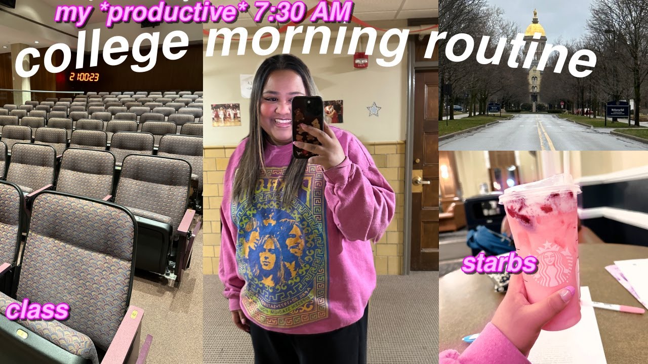 7:30 AM COLLEGE MORNING ROUTINE (get ready with me, classes, etc)