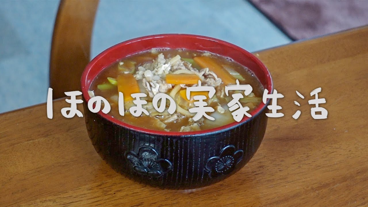 東京から実家のある秋田へ。遅く起きた日のお昼ごはんは味噌煮込みうどん【日韓夫婦/日常vlog】