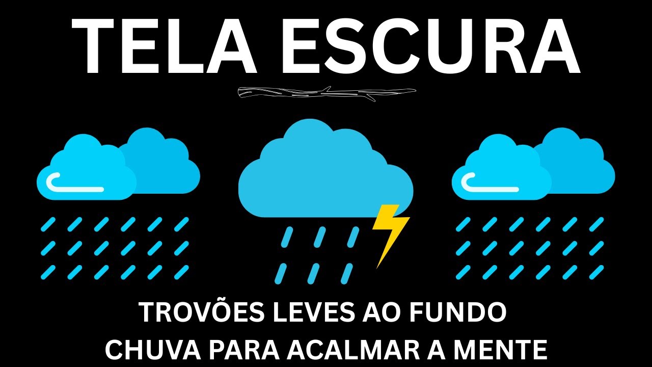 Trovões Leves ao Fundo | Chuva para Acalmar a Mente | Sons Relaxantes para Dormir