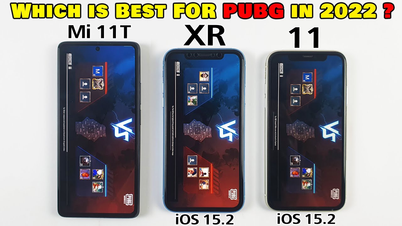 Mi 11T vs iPhone XR vs iPhone 11 PUBG TEST - Dimensity 1200 vs A12 Bionic vs A13 PUBG TEST in 2022