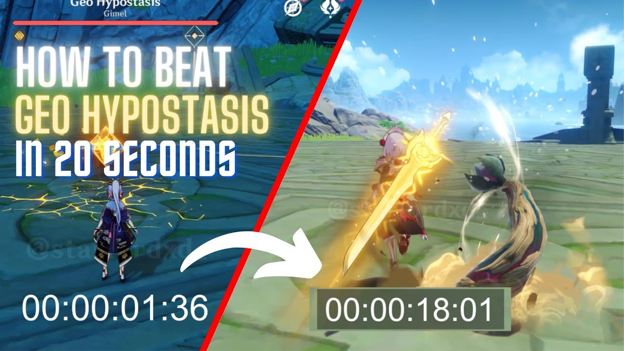The Fastest way to Beat Geo Hypostasis (UNDER 20 Seconds) | Genshin Impact Ultimate Guide