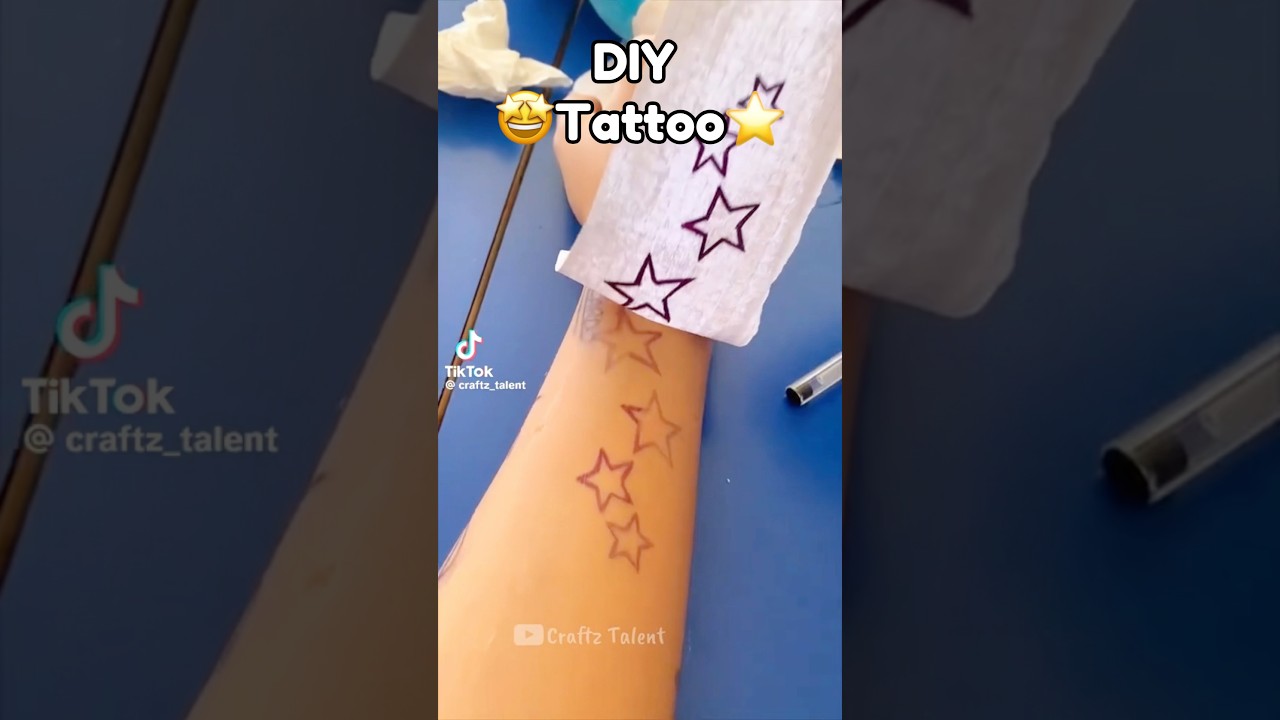 🤩Can you DIY a transparent tattoo? #diy #diycrafts #craft #crafts #cutecrafts #thingstodo #diy
