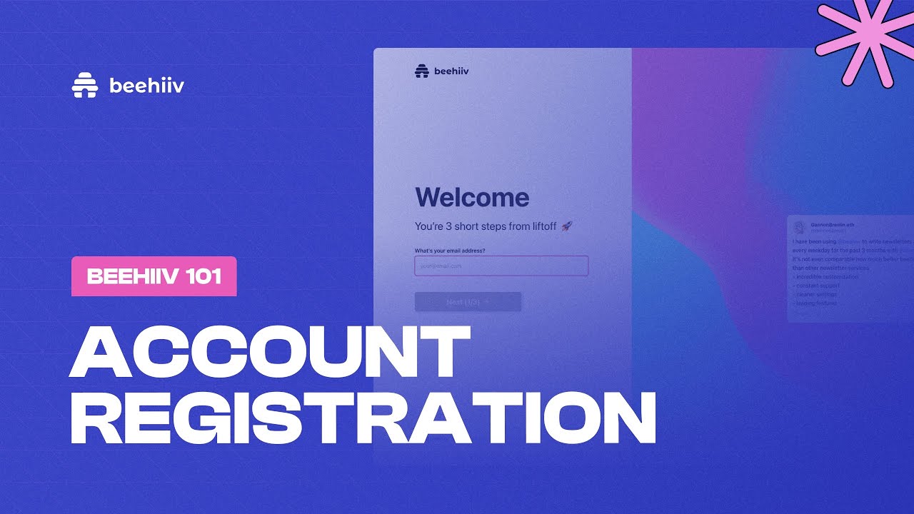 Account Registration - beehiiv 101 (Tutorial)