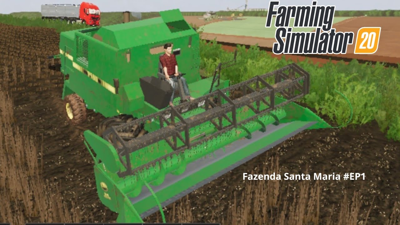 VIDA DE FUNCIONÁRIO #EP1/começando a colheita na Fazenda do vizinho/FS20 MAPA TERRA NOVA 