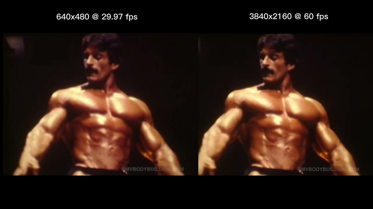 1980 Mr. Olympia - Mike Mentzer Posing Routine - 4K 60fps UHD AI Remaster Upscale