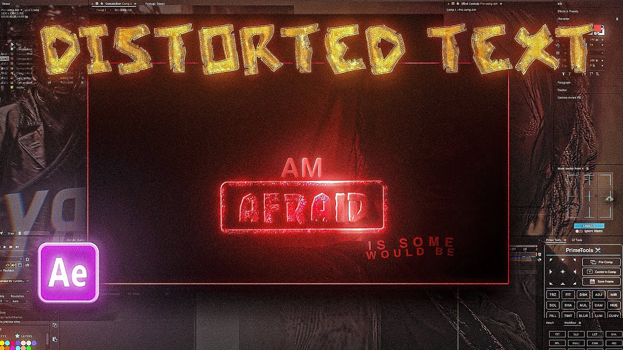 HOW TO MAKE A DISTORTED TEXTURE TEXT ANIMATION IN AFTER EFFECTS