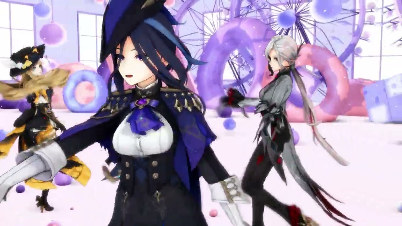 【Genshin Impact MMD x PROSEKA】Arlecchino, Navia, Furina, Lisa and Clorinde【Sweet Magic】